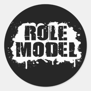 Rolmodel Ronde Sticker