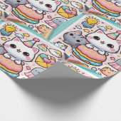 rolo de papel de presente com estampa gatinho cadeaupapier (Hoek)