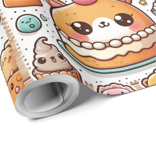 rolo de papel de presente com estampa infantil cadeaupapier (Rol Hoek)