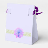 Rolontwerp met paarse bloem bedankdoosjes (Achterkant)