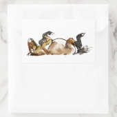 Rolpaard Rechthoekige Sticker (Tas)