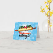  rolpen bakken gepersonaliseerde kerst kaart (Gele Bloem)