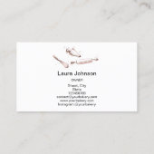 rolpen en whiskycupcake bakkerij bleekroze visitekaartje (Achterkant)