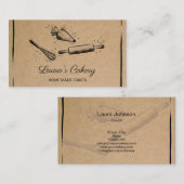 rolpen en whiskycupcake Bakkerpapier Visitekaartje (Voorkant / Achterkant)