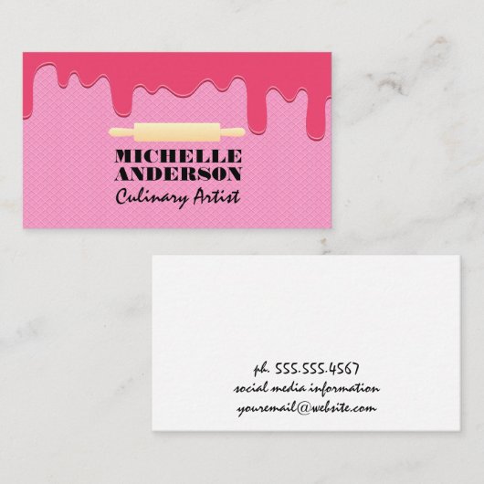 rolpen | Frosting op Wafer Visitekaartje (Voorkant / Achterkant)