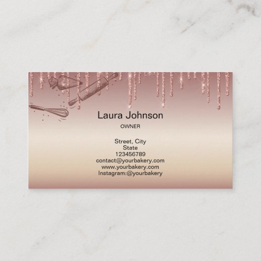 Rolpin & whiskycupcake Bakkersdrift Goud Visitekaartje (Achterkant)