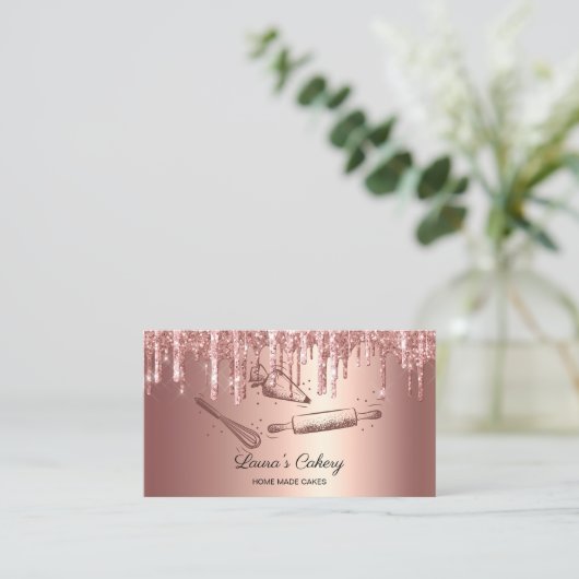 Rolpin & whiskycupcake Bakkersdrift Goud Visitekaartje (Staand voorkant)