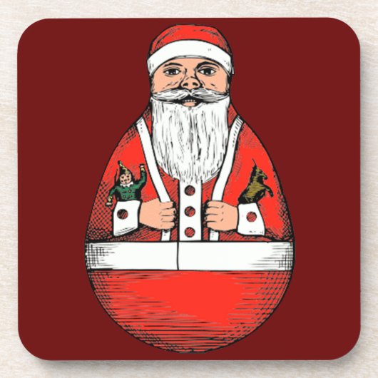  rolpoly-kerstset van kurk-Onderzetters Drankjes Onderzetter (Voorkant)