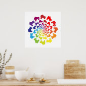 rolregenboogcirkel poster (Keuken)