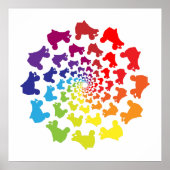 rolregenboogcirkel poster (Voorkant)
