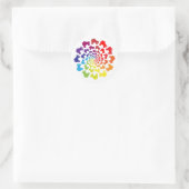 rolregenboogcirkel ronde sticker (Tas)