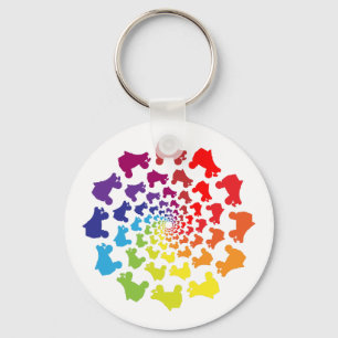 rolregenboogcirkel sleutelhanger