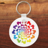 rolregenboogcirkel sleutelhanger (Voorkant)