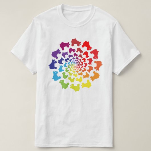 rolregenboogcirkel t-shirt (Design voorkant)