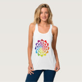 rolregenboogcirkel tanktop (Volledige Voorkant)