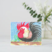rolrooster briefkaart (Staand voorkant)