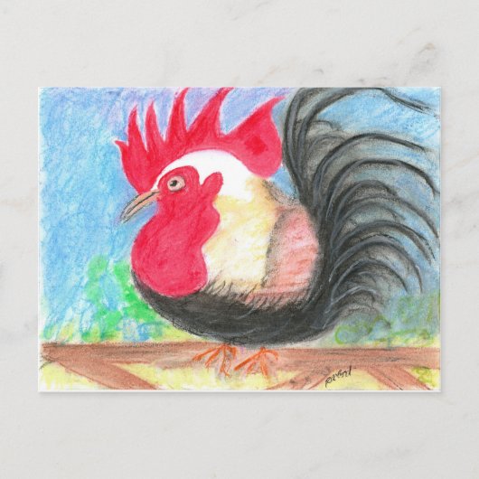 rolrooster briefkaart (Voorkant)