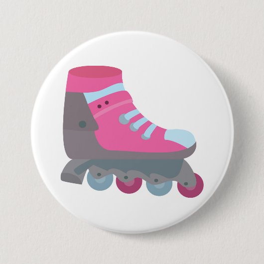 Rolschaats Ronde Button 7,6 Cm (Voorkant)