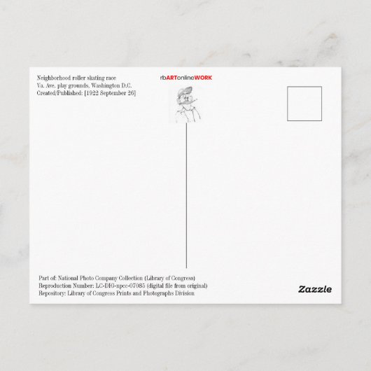 Rolschaatsen Briefkaart (Achterkant)