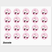 Rolschaatsen Bubble Gum Roze Stickers (Vel)