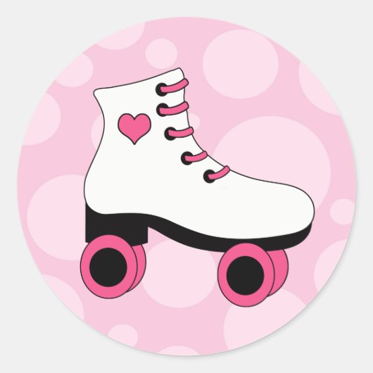 Rolschaatsen Bubble Gum Roze Stickers (Voorkant)