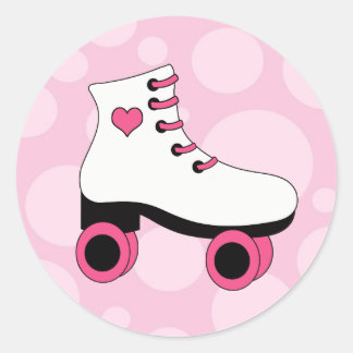 Rolschaatsen Bubble Gum Roze Stickers