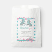 Rolschaatsen dank u Pastel Party Bedankzakje (Voorkant)