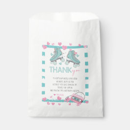 Rolschaatsen dank u Pastel Party Bedankzakje