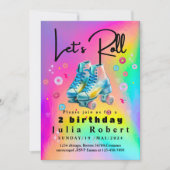 Rolschaatsen dessert donuts Verjaardag KLEURRIJK Kaart (Voorkant)