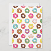 Rolschaatsen dessert donuts verjaardag roze geel kaart (Achterkant)