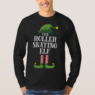 Rolschaatsen Elf Matching Familie Kerstmis T-shirt