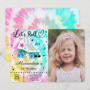 Rolschaatsen foto uitnodiging