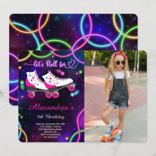 Rolschaatsen foto uitnodiging