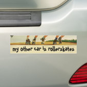 Rolschaatsen Fun Kinderen Jongens en Meisjes Bumpersticker (Op auto)