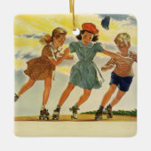  Rolschaatsen Fun Kinderen Jongens en Meisjes Keramisch Ornament (Voorkant)