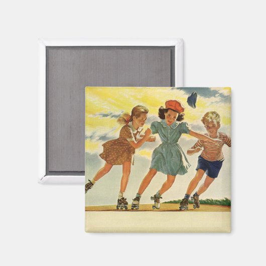  Rolschaatsen Fun Kinderen Jongens en Meisjes Magneet (Voorkant / Achterkant)