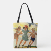 Rolschaatsen Fun Kinderen Jongens en Meisjes Tote Bag (Achterkant)