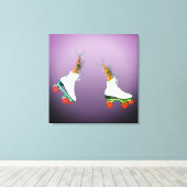 Rolschaatsen garnalen kunst aan de muur canvas afdruk (Insitu (Houten vloer))