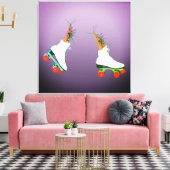 Rolschaatsen garnalen kunst aan de muur canvas afdruk (Insitu (Woonkamer))