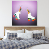 Rolschaatsen garnalen kunst aan de muur canvas afdruk (Insitu (Slaapkamer))