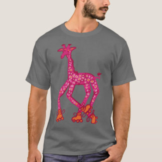 Rolschaatsen giraffe t-shirt