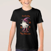 Rolschaatsen Halloween Schattige Ghost gepersonali Tri-Blend Shirt (Voorkant)