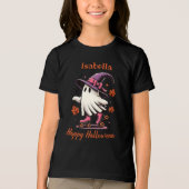Rolschaatsen Halloween Schattige Ghost gepersonali Tri-Blend Shirt (Voorkant)