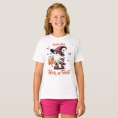 Rolschaatsen Halloween Schattigee Ghost Trick or t T-shirt (Voorkant volledig)