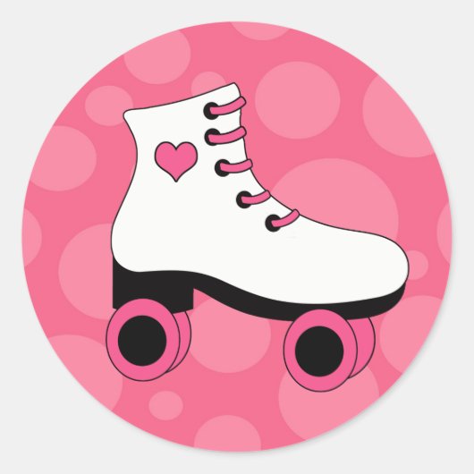 Rolschaatsen Hart Meisjes Stickers (Voorkant)