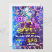 Rolschaatsen Let's Disco Bright Neon Pink Glow Kaart (Voorkant)