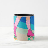 Rolschaatsen Leuk 1980s Stijl Mok (Midden)