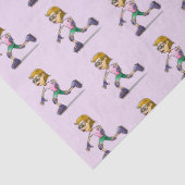 Rolschaatsen meisje roze tissuepapier (Detail)