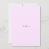 Rolschaatsen meisje roze verjaardag kaart (Achterkant)