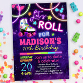 Rolschaatsen Meisjes Regenboog Neon Verjaardagsfee Kaart